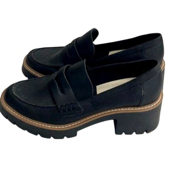 Dolce Vita Halona Black Chunky Loafers Sz 8 - Picture 2 of 6